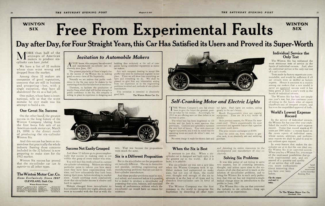 1911 Winton Auto Advertising